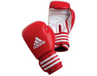 ADIBT02  Перчатки бокс ADIDAS/TRAINING   красно-белые  к/з