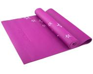 Коврик для йоги FM-102 PVC 173x61x0,3 см, с рисунком, фиолетовый STARFIT