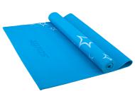 Коврик для йоги FM-102 PVC 173x61x0,4 см, с рисунком, синий STARFIT