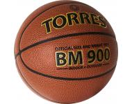 Мяч баск. TORRES BM900 арт.B32036, р.6, ПУ-композит, нейлон. корд, бутил. камера, темнооранж-черн