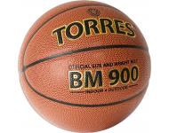 Мяч баск. TORRES BM900 арт.B32037, р.7, ПУ-композит, нейлон.корд, бутил. камера, темнооранж-черн