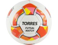 Мяч футзал. TORRES Futsal Match арт.FS32064, р.4, 32 панели. PU, 4 подкл. слоя, бело-красный