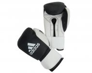 Перчатки боксерские Glory Strap Professional черно-белые adiBC061