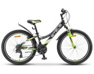 Подростковый велосипед STELS Navigator 440 V черно-хром, зеленый 24х11.5