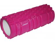Валик для занятий йогой с выступами, LKEM-3024, размер 14х33см, цвет-розовый