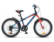 Велосипед STELS Pilot 230 Boy темно-синий, неоновый-оранжевый